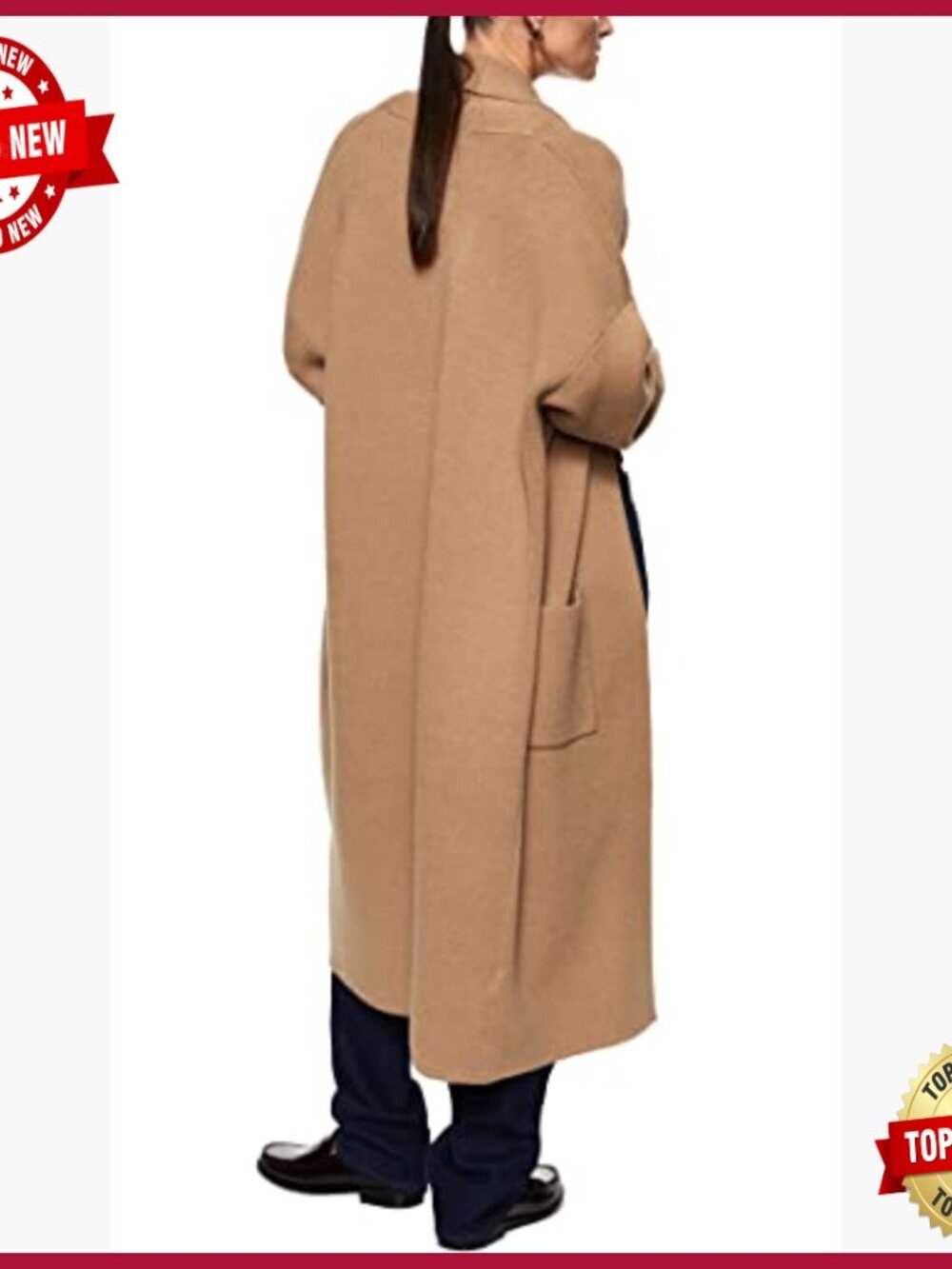 Long Sleeve Maxi Cardigan Open Front Oversized Knitted Sweater Coat Casual - Picture 3 of 7